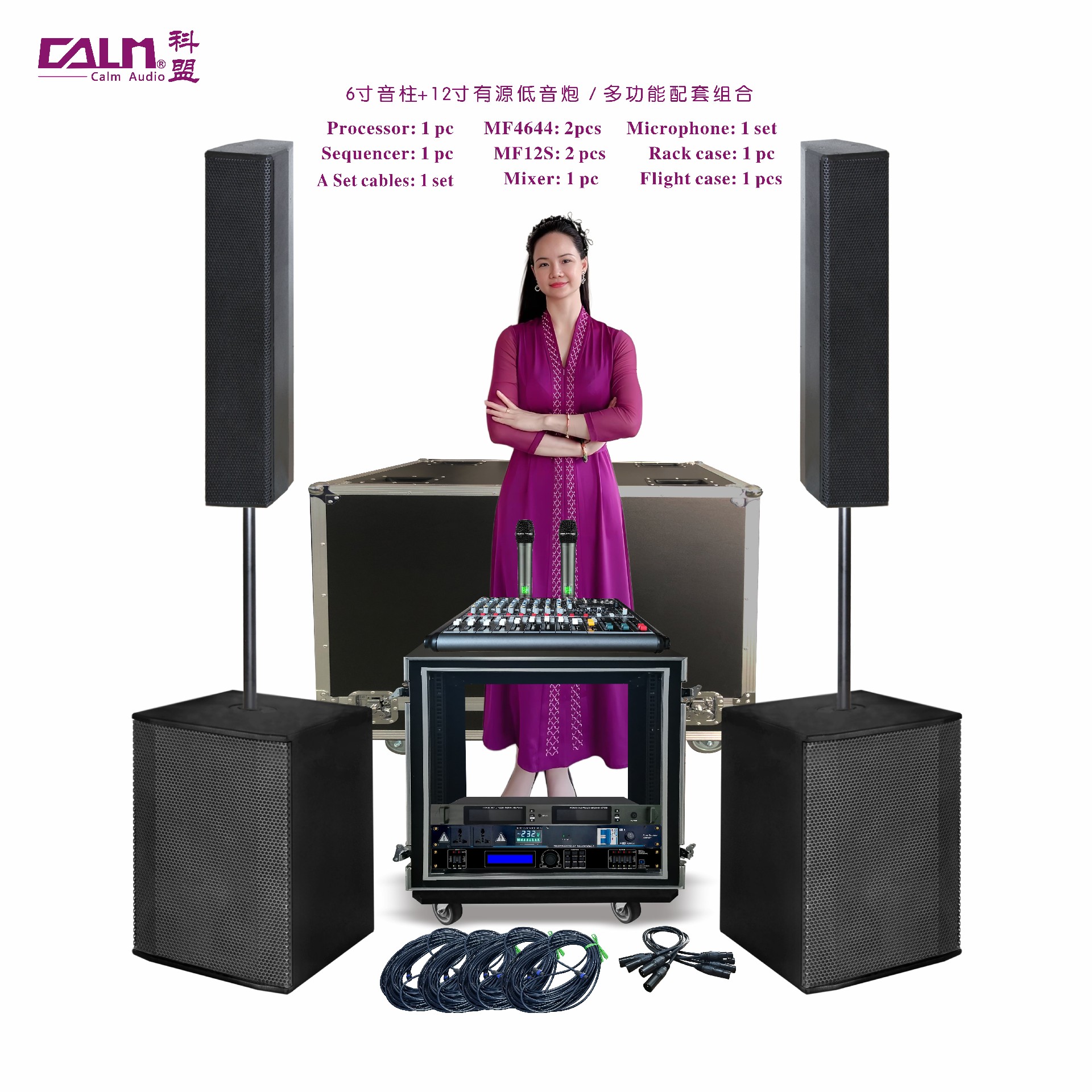 6寸音柱+12寸有源超低音 配套組合